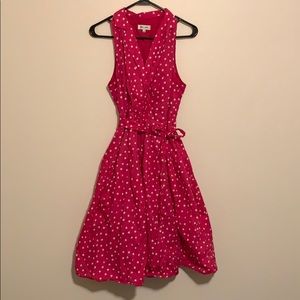 Jones studio pink polka dot dress